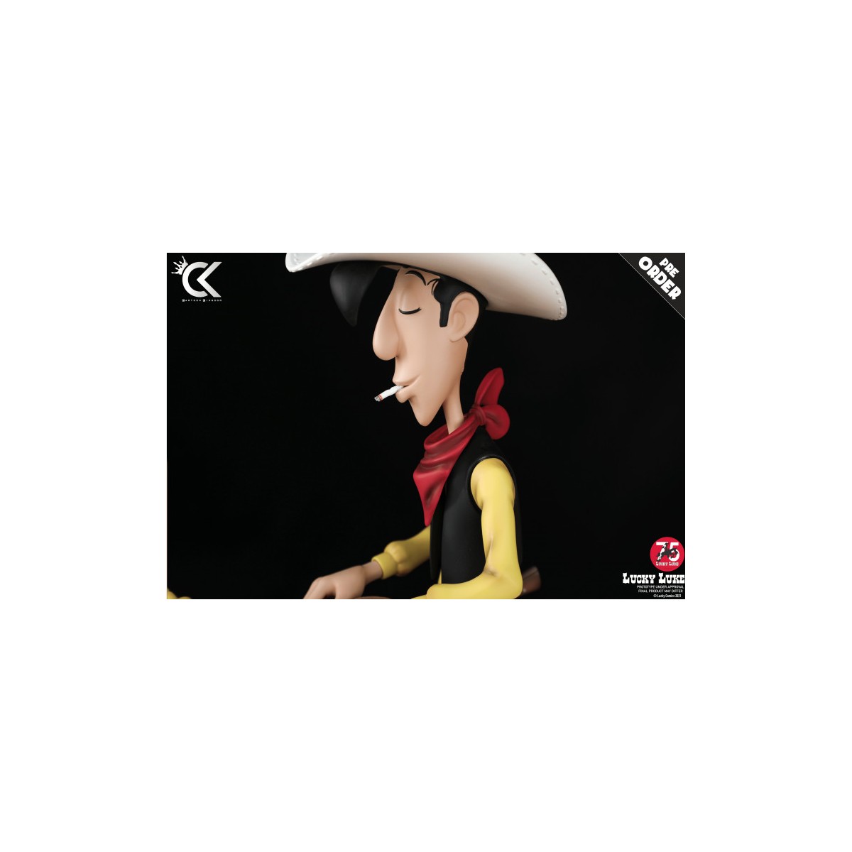 Cartoon Kingdom - Lucky Luke - Estatua de resina de Lucky Luke y Jolly Jumper 1/6