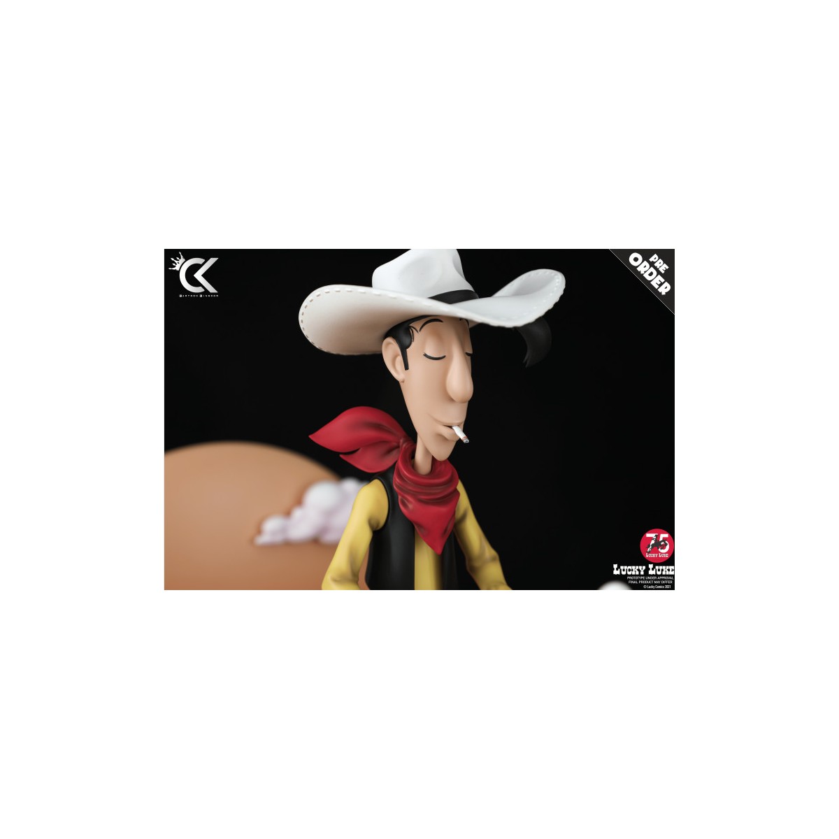 Cartoon Kingdom - Lucky Luke - Estatua de resina de Lucky Luke y Jolly Jumper 1/6