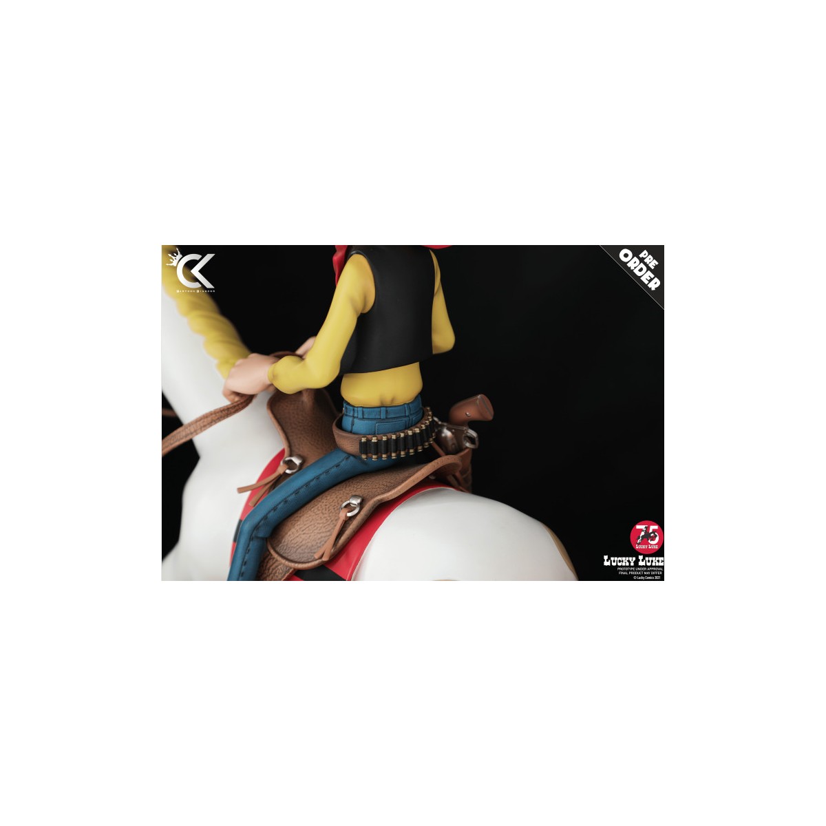 Cartoon Kingdom - Lucky Luke - Estatua de resina de Lucky Luke y Jolly Jumper 1/6