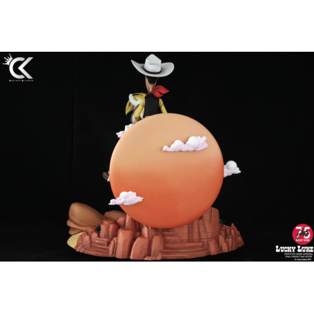Cartoon Kingdom - Lucky Luke - Estatua de resina de Lucky Luke y Jolly Jumper 1/6
