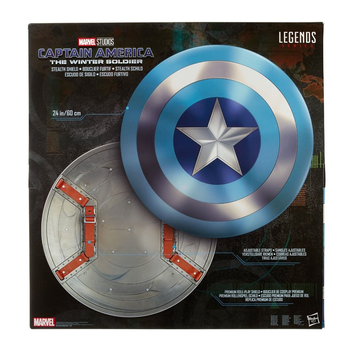 Hasbro - Réplica Capitán América Escudo Sigiloso 1/1 - Marvel Legends - El Soldado de Invierno