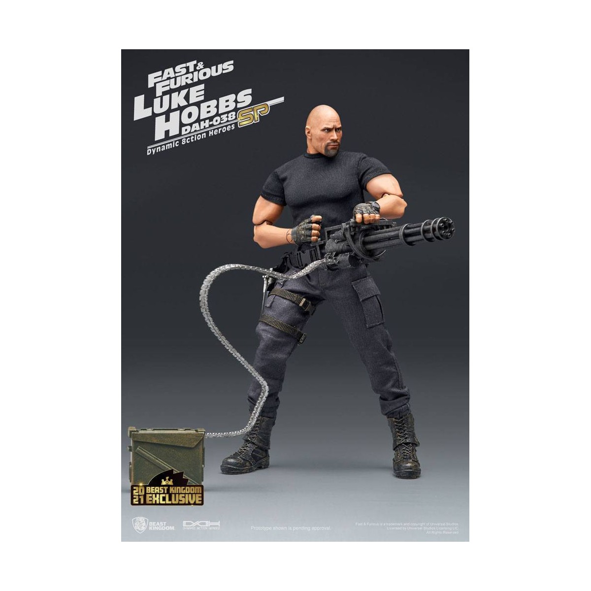 Beast Kingdom - Fast & Furious - Luke Hobbs Edición Limitada - Figura Héroes de Acción Dinámica 1/9
