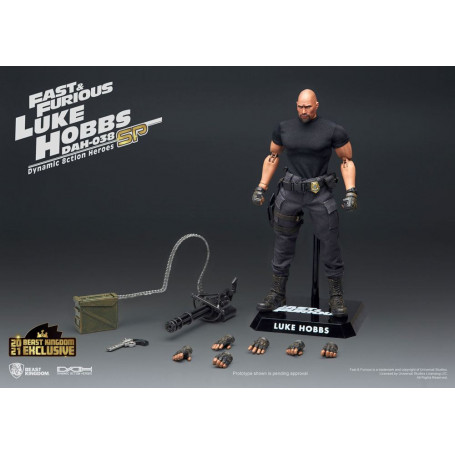 Beast Kingdom - Fast & Furious - Luke Hobbs Edición Limitada - Figura Héroes de Acción Dinámica 1/9