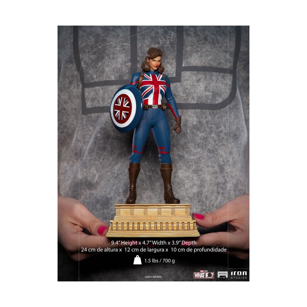 Iron Studios Marvel - ¿Y si...? Estatuilla del Capitán Carter 1/10 Art Scale