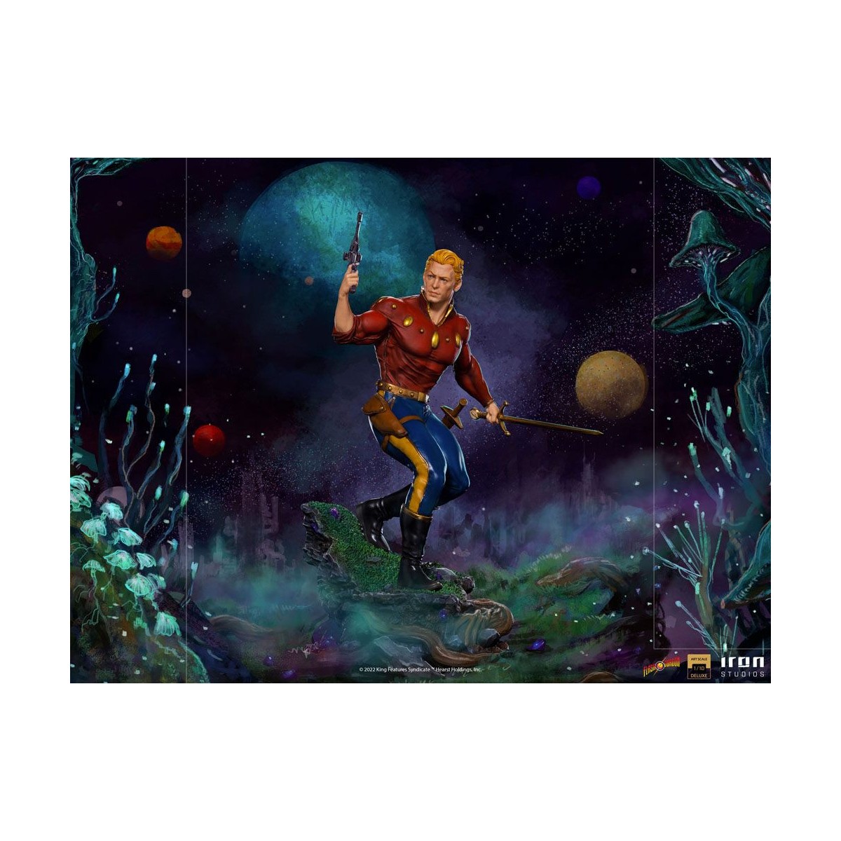Iron Studios - Estatuilla de Flash Gordon 1/10 Deluxe Art Scale - Defenders of the Earth