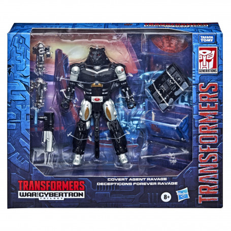 Hasbro - Transformers Generations - Deluxe Covert Agent Ravage y Micromaster Decepticons Forever Ravage - War for Cybertron