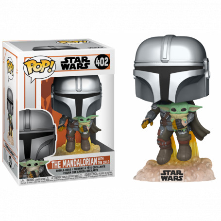 ¡Funko POP! 402 Star Wars - El Mandaloriano con el niño - Baby Yoda