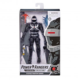 Hasbro - En el espacio Ranger Negro Fantasma - Colección Rayo Power Rangers en el espacio