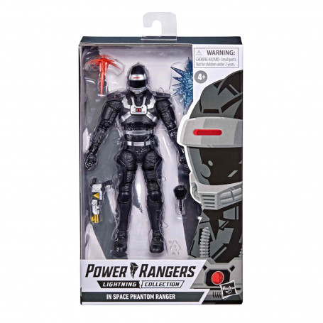 Hasbro - En el espacio Ranger Negro Fantasma - Colección Rayo Power Rangers en el espacio