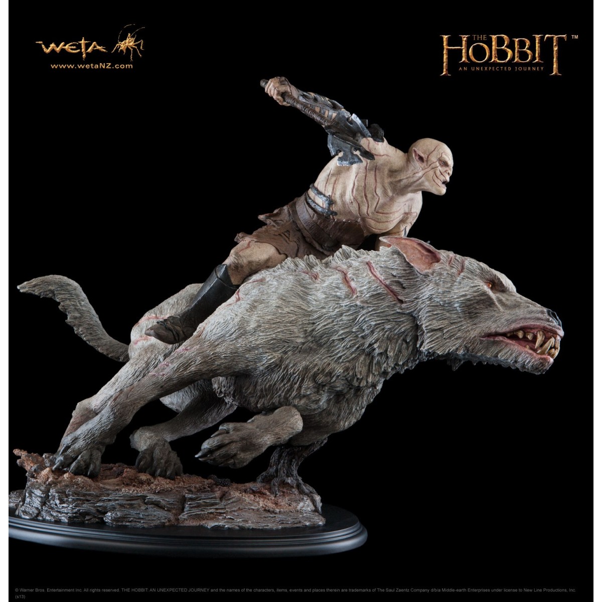 Weta Statue Hobbit Azog The Defiler on Warg