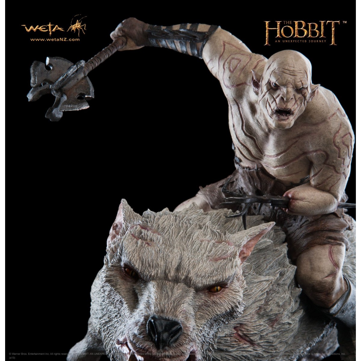 Weta Statue Hobbit Azog The Defiler on Warg