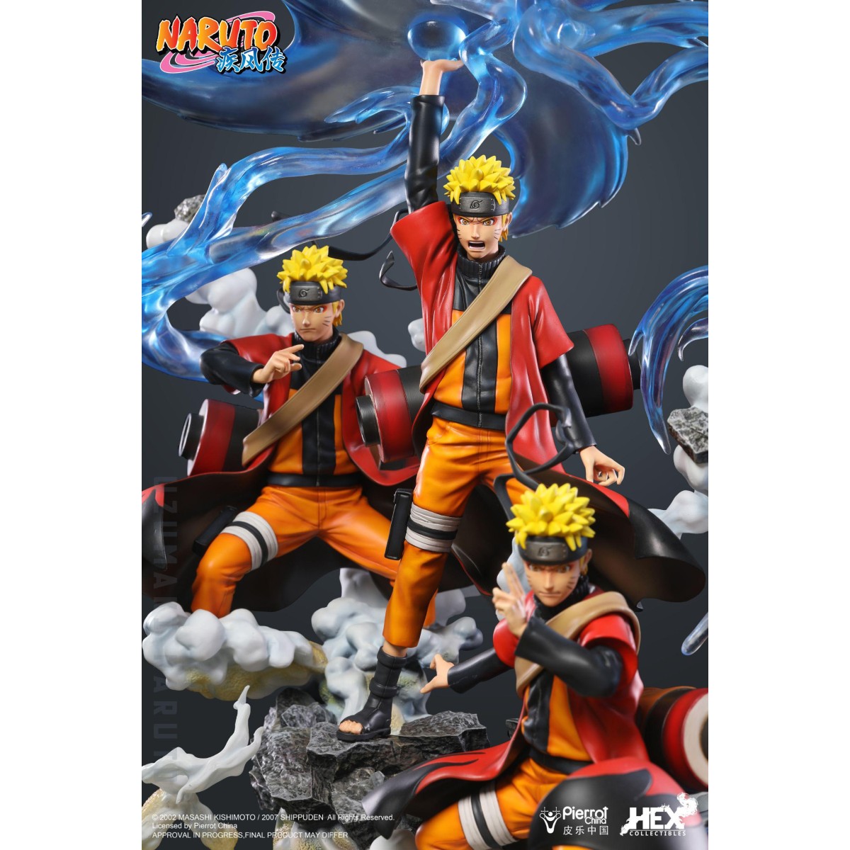 Hex Collectibles - Uzumaki Naruto Senjutsu Futon RasenShuriken - Naruto Shippuden estatua 1/8 