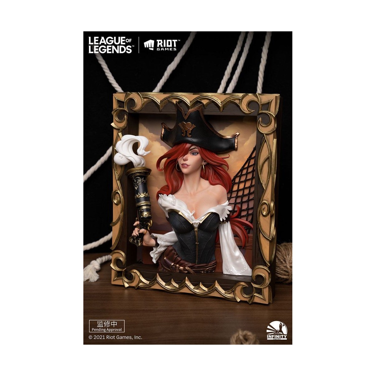 Infinity Studio - Marco 3D de la señorita cazadora de recompensas - League of Legends