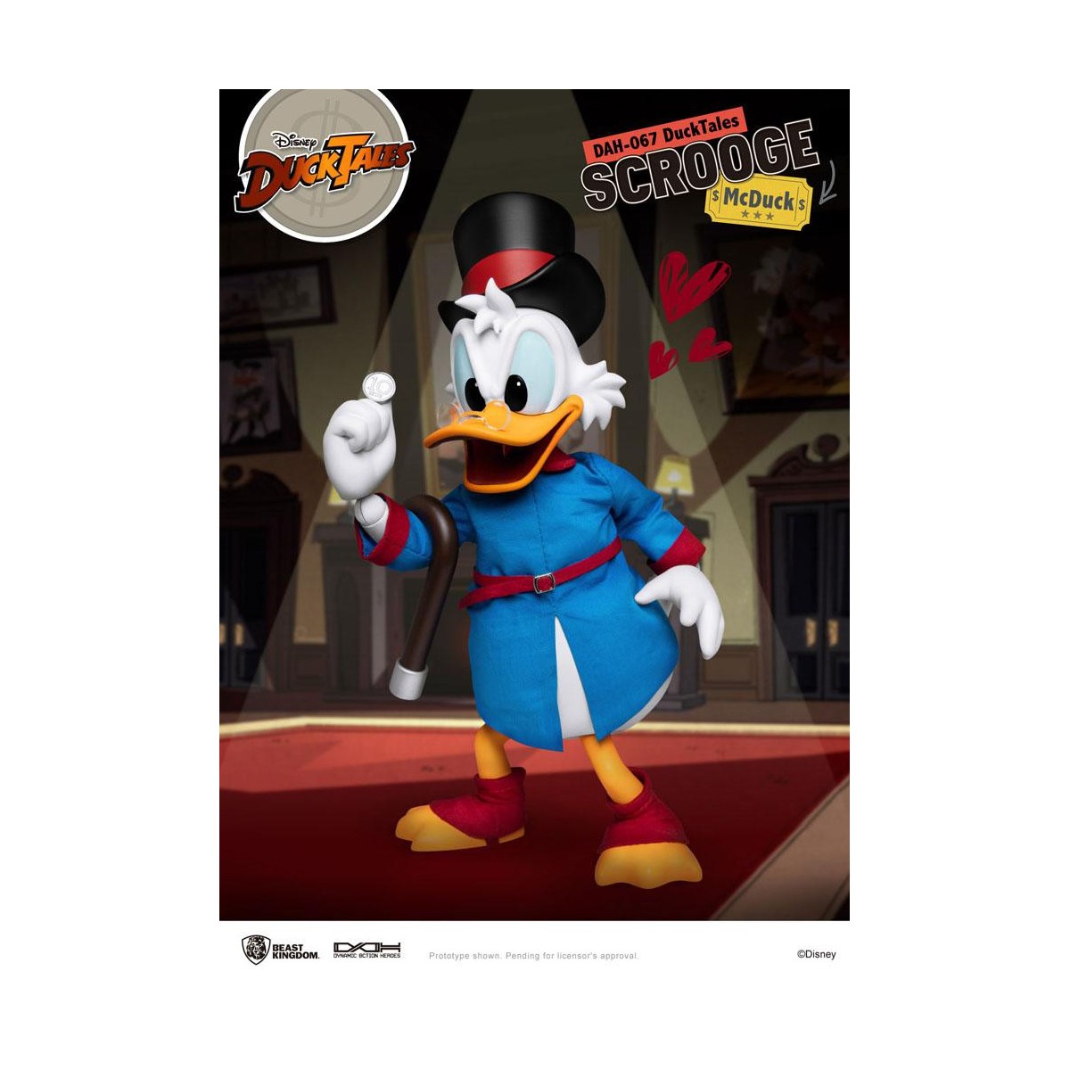 Beast Kingdom Disney Classic Figurine - Scrooge Mc Duck - Scrooge - Duck Tales - Dynamic Action Heroes 1/9