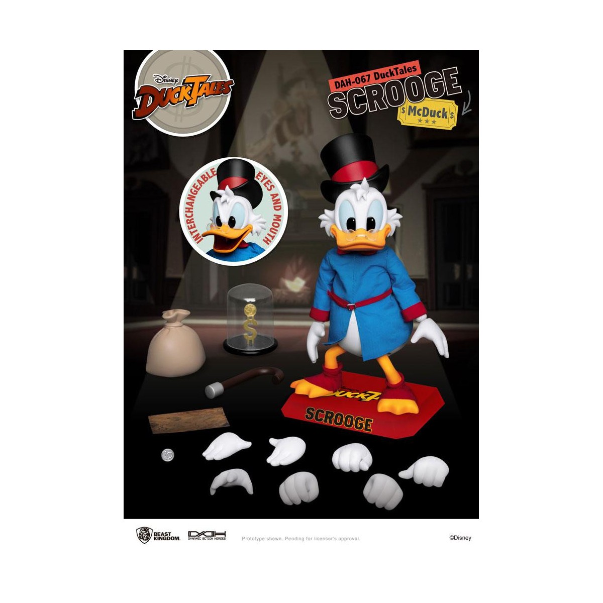 Beast Kingdom Disney Classic Figurine - Scrooge Mc Duck - Scrooge - Duck Tales - Dynamic Action Heroes 1/9