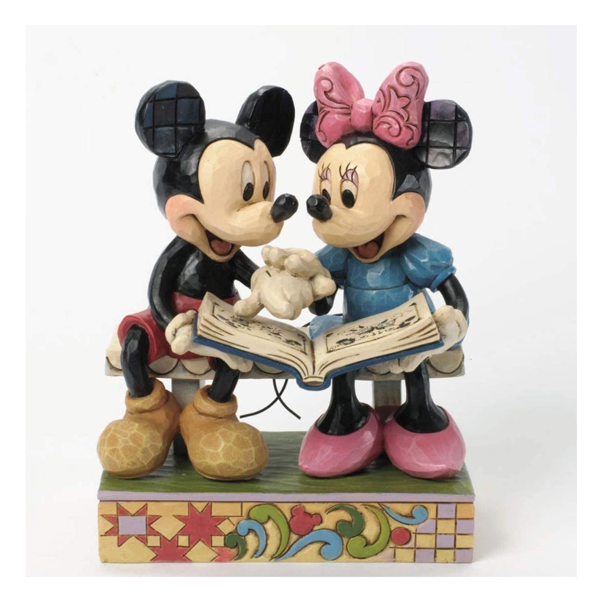 Enesco Disney Traditions - Mickey y Minnie hojeando un libro