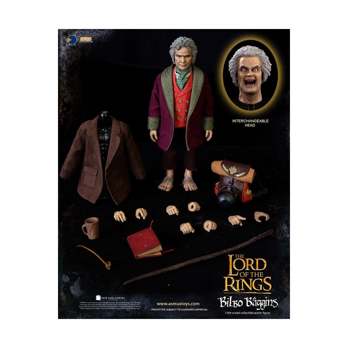 Asmus Toys - El Señor de los Anillos 1/6 figura de Bilbo Bolsón - LOTR