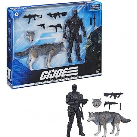 Hasbro G.I.JOE - Set de 2 figuras Ojos de serpiente y Timber Alpha Commando - Classified Series