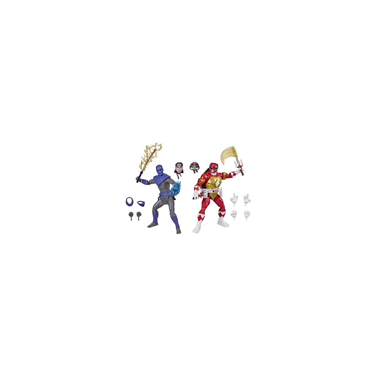 Hasbro - RAPHAEL Y SOLDADO DE PIE TOMMY 2-Pack - Colección Lightning Power Rangers