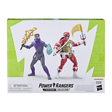 Hasbro - RAPHAEL Y SOLDADO DE PIE TOMMY 2-Pack - Colección Lightning Power Rangers