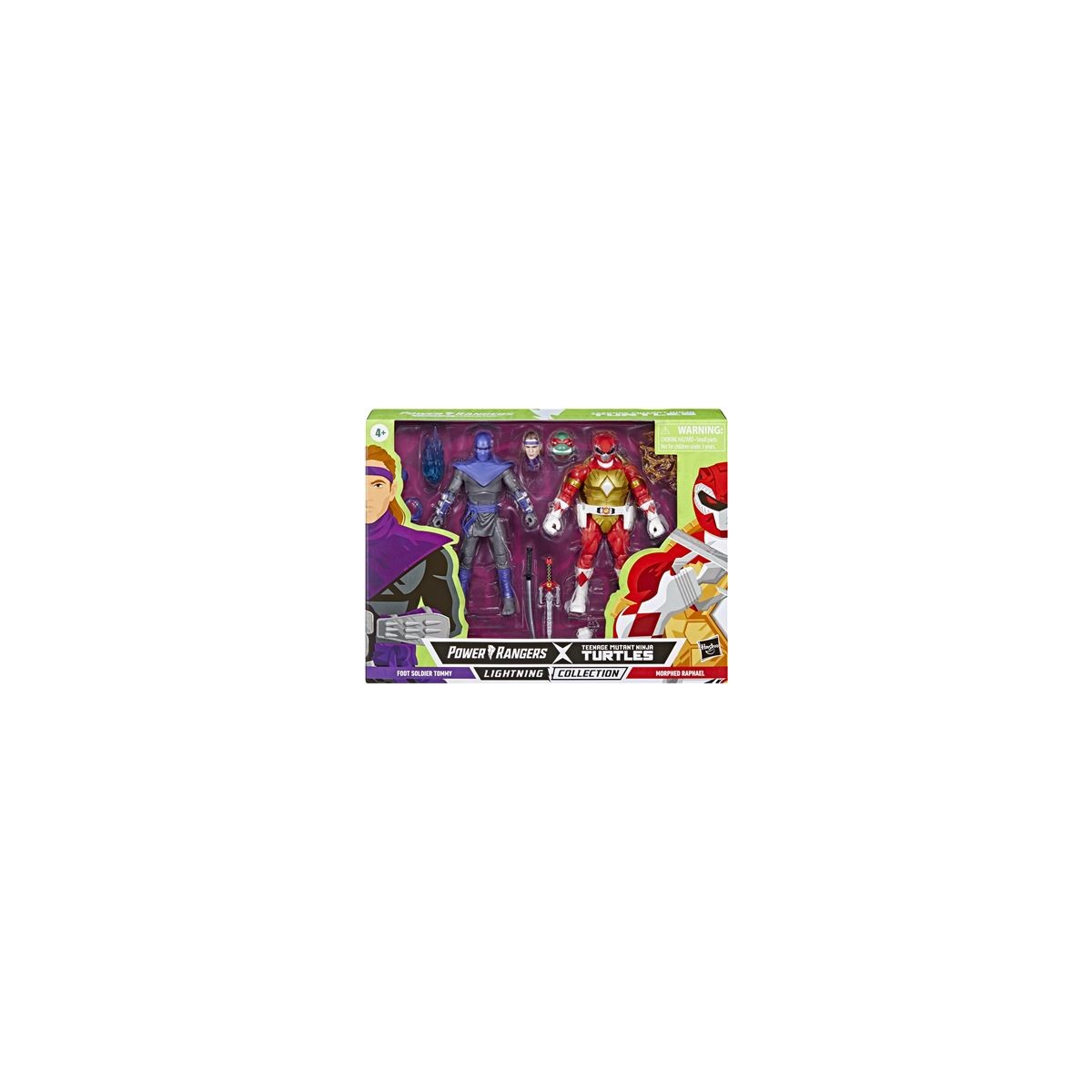 Hasbro - RAPHAEL Y SOLDADO DE PIE TOMMY 2-Pack - Colección Lightning Power Rangers