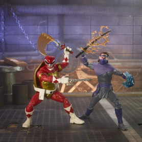 Hasbro - RAPHAEL Y SOLDADO DE PIE TOMMY 2-Pack - Colección Lightning Power Rangers