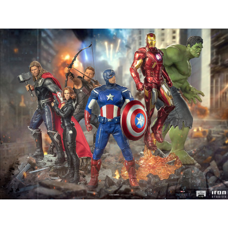 Iron Studios - CAPTAIN AMERICA - Batalla de NY La Saga del Infinito 1/10 BDS Art Scale