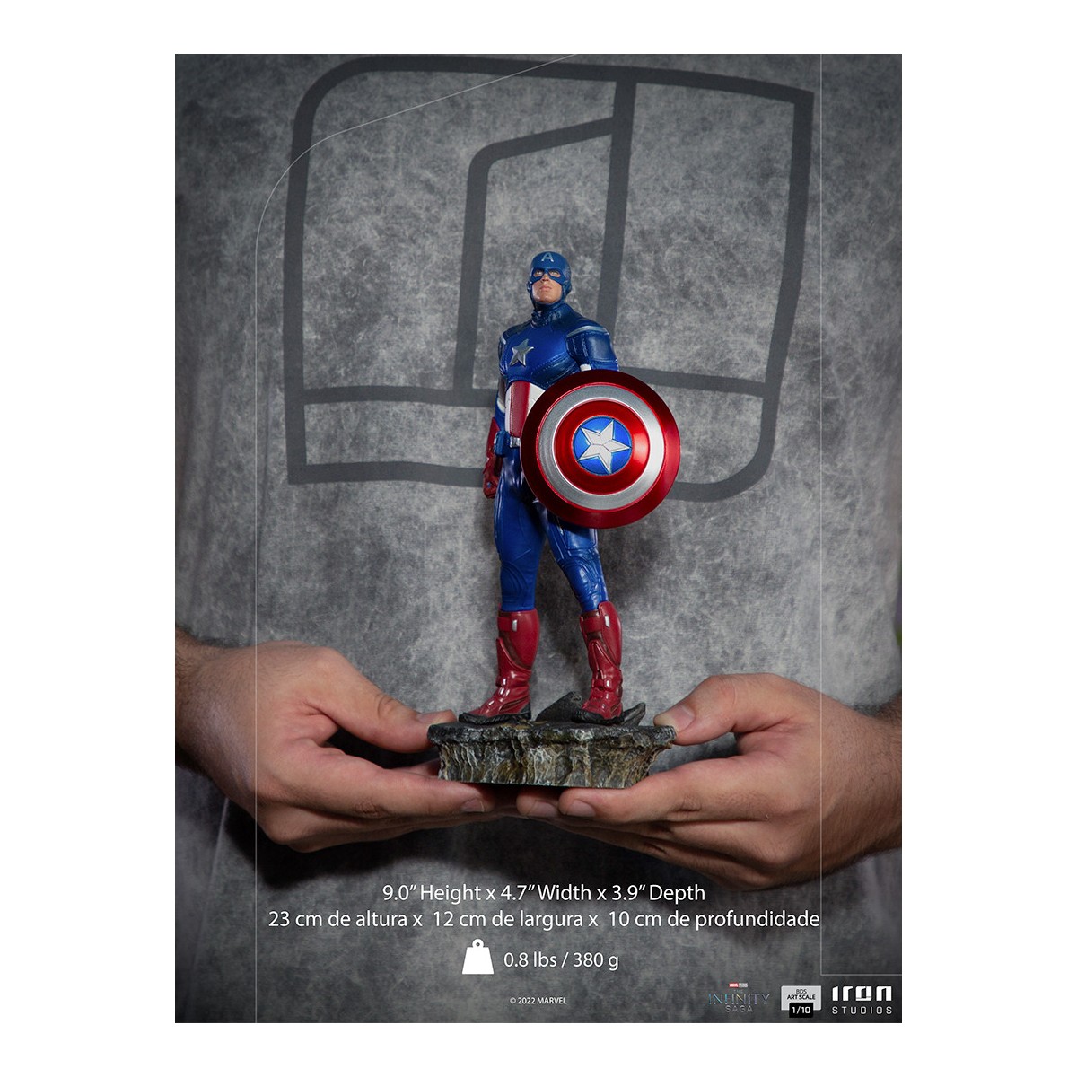 Iron Studios - CAPTAIN AMERICA - Batalla de NY La Saga del Infinito 1/10 BDS Art Scale
