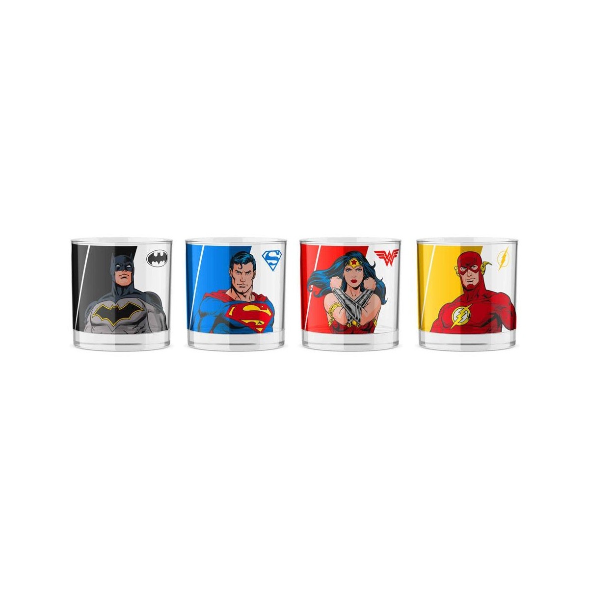 SD TOYS DC Comics - Set de 4 vasos de chupito de la Liga de la Justicia
