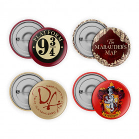 SD TOYS HARRY POTTER - Pack de 4 chapas