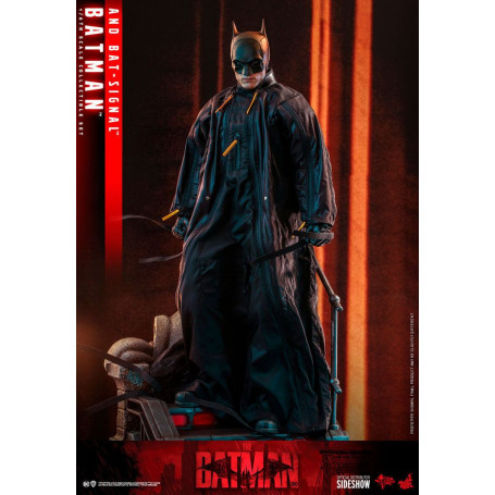 Hot toys - LA OBRA MAESTRA DE LA PELÍCULA BATMAN Y BAT-SIGNAL 1/6