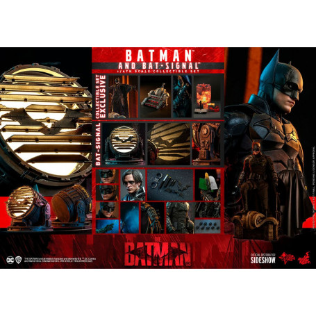Hot toys - LA OBRA MAESTRA DE LA PELÍCULA BATMAN Y BAT-SIGNAL 1/6