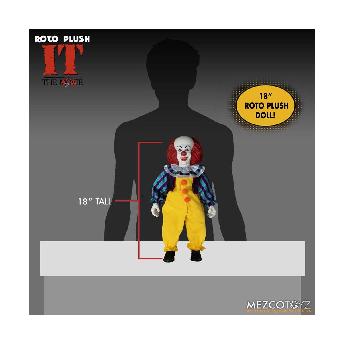 Mezco - CA - IT - He's Back - Roto Doll Pennywise 1990 - Mega Designer Series