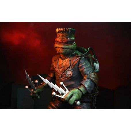 NECA - Ultimate Raphael como el Monstruo de Frankenstein - Universal Monsters x TMNT