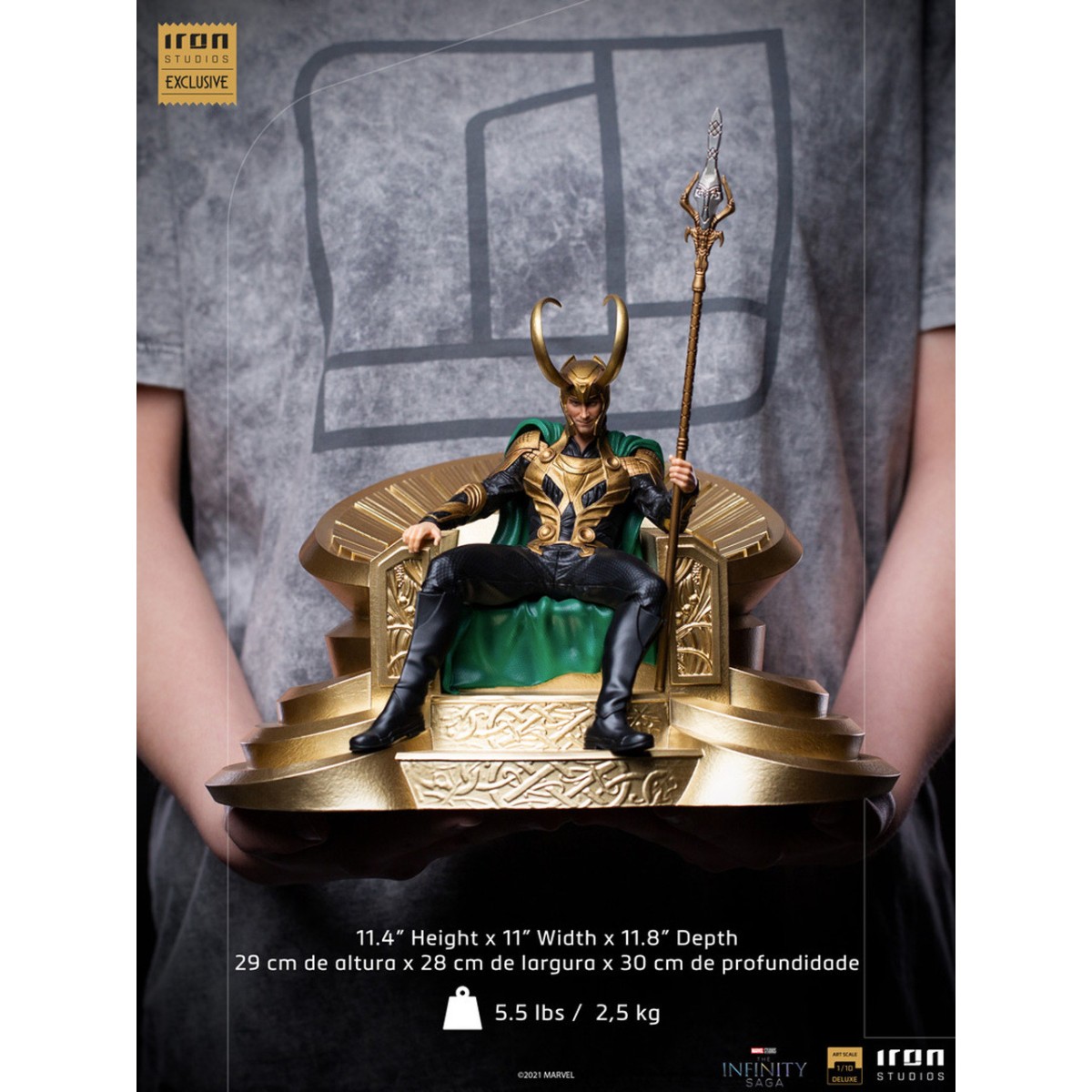 Iron Studios - Marvel Comics Loki on Throne 1/10 BDS Art Scale CCXP 2021 Exclusive