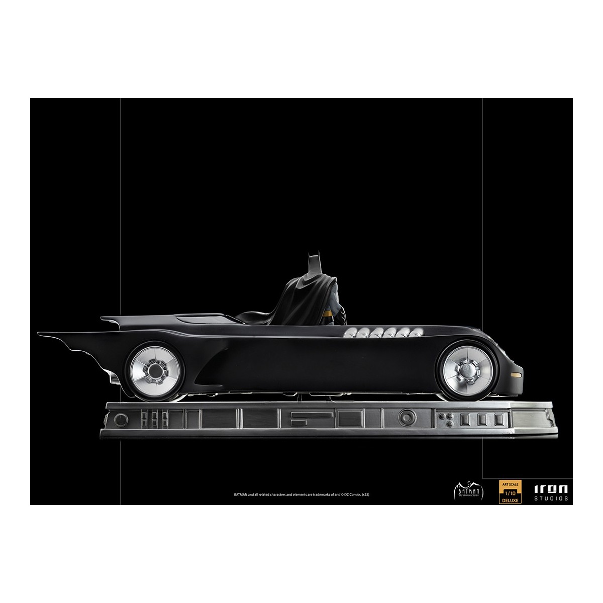 Iron Studios - Batman y Batmóvil Deluxe - Batman The Animated Serie 1/10 DX Art Scale