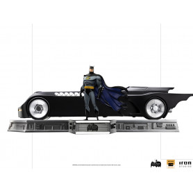 Iron Studios - Batman y Batmóvil Deluxe - Batman The Animated Serie 1/10 DX Art Scale
