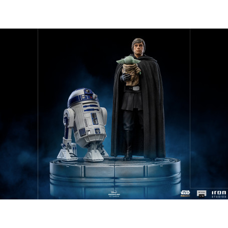 IRON STUDIOS - Luke Skywalker y Grogu BDS Art Scale 1/10 - Star Wars The Mandalorian