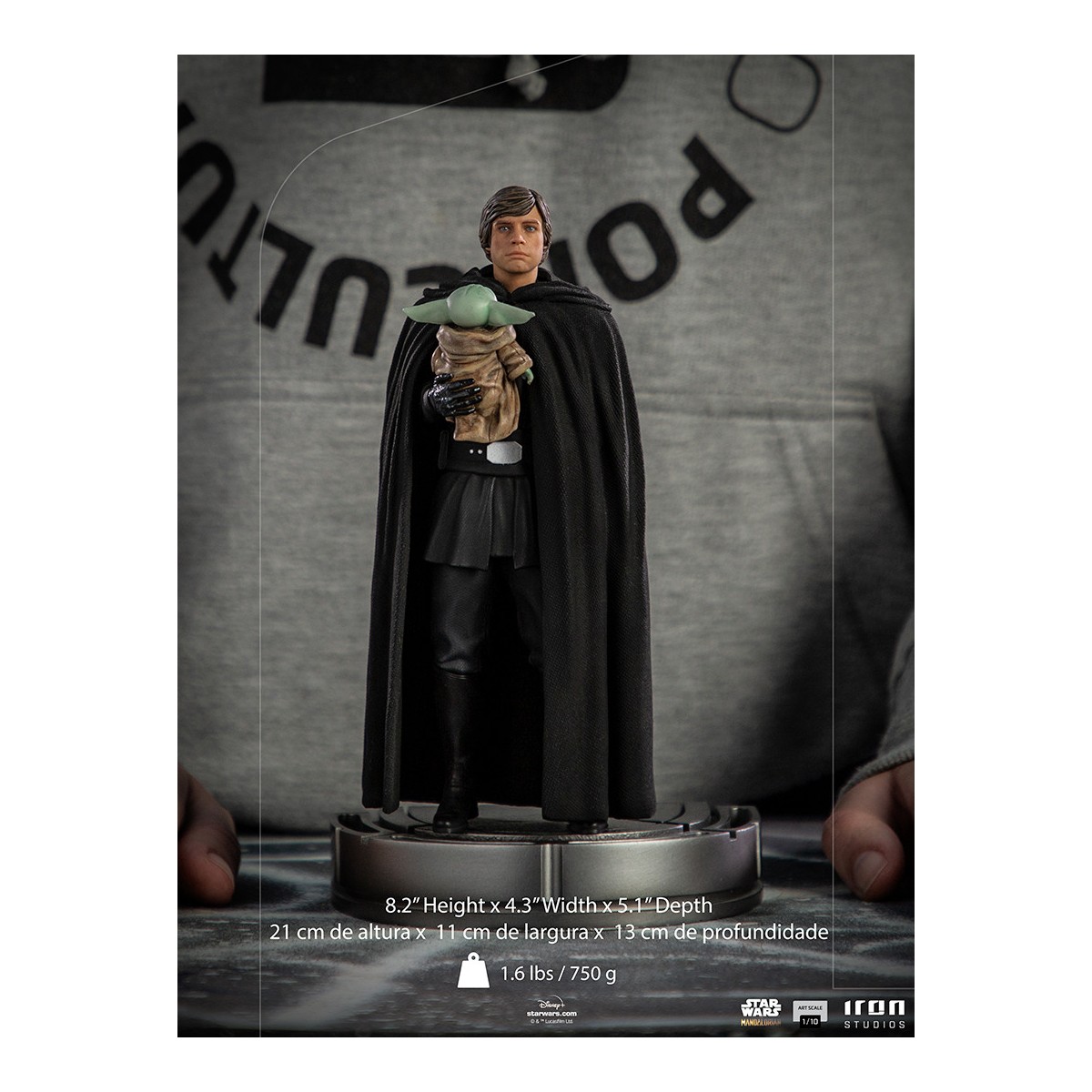 IRON STUDIOS - Luke Skywalker y Grogu BDS Art Scale 1/10 - Star Wars The Mandalorian