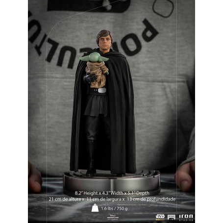 IRON STUDIOS - Luke Skywalker y Grogu BDS Art Scale 1/10 - Star Wars The Mandalorian
