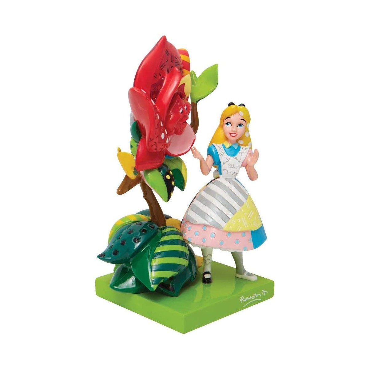 Disney Britto - Alicia en el País de las Maravillas - Alicia y la Rosa