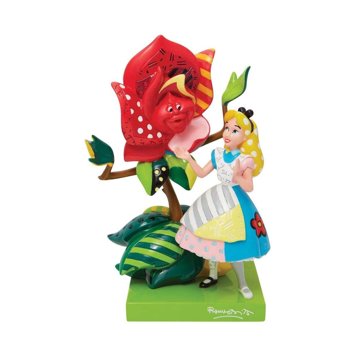 Disney Britto - Alicia en el País de las Maravillas - Alicia y la Rosa