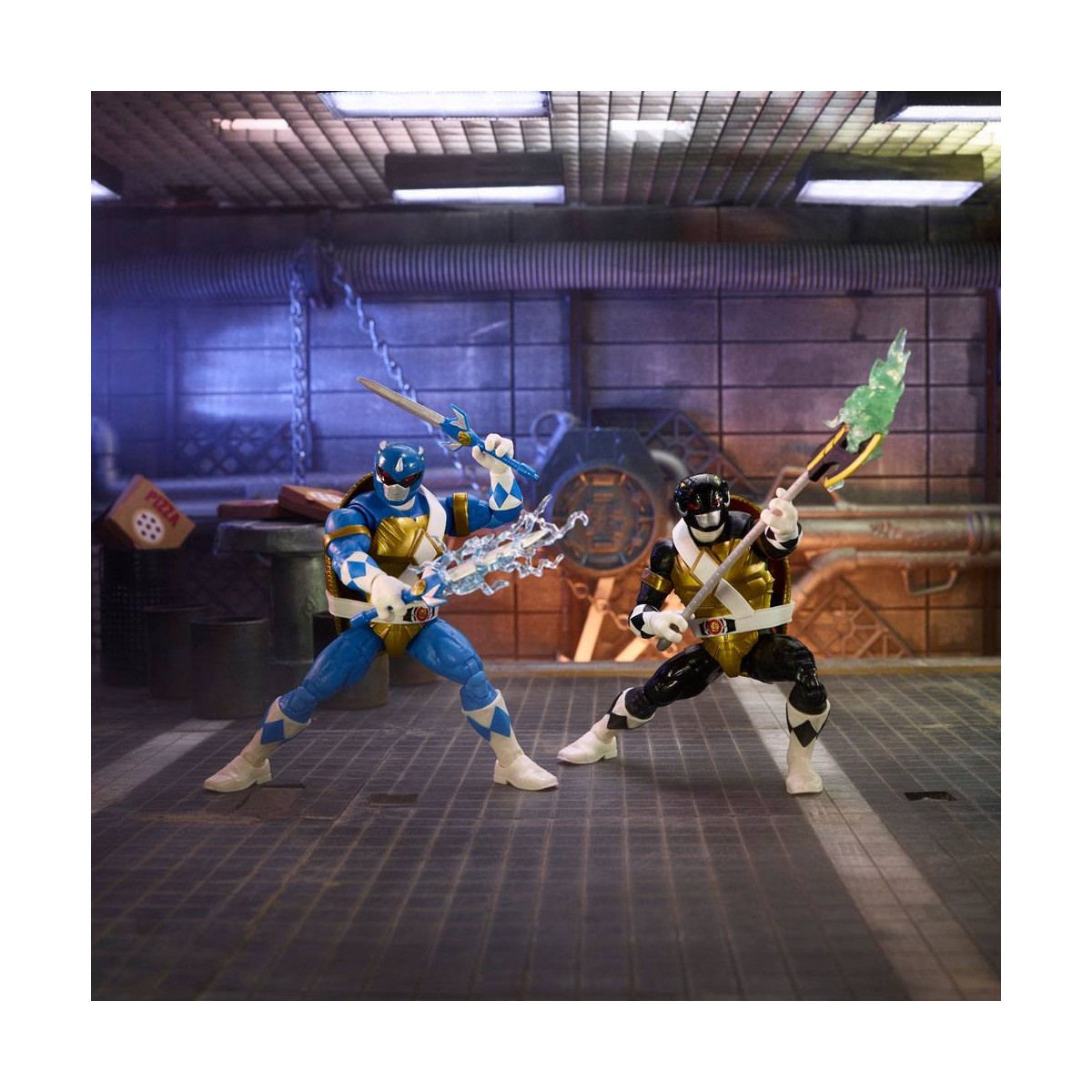 Hasbro - Paquete de 2 DONATELLO Y LEONARDO MORFADOS - Colección Power Rangers Rayo