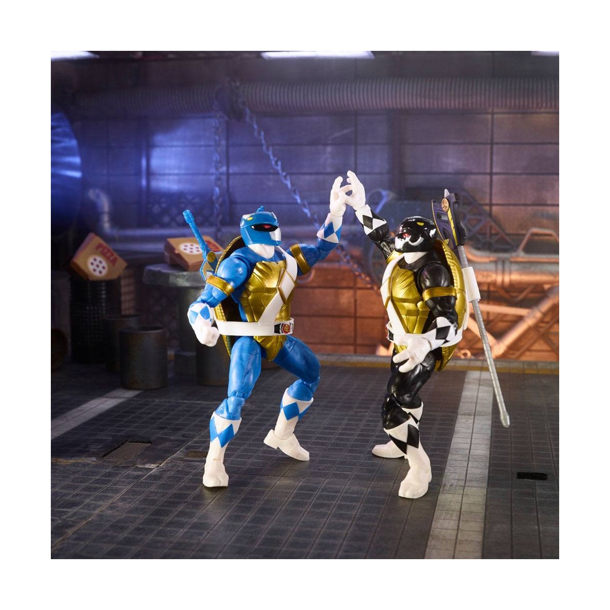 Hasbro - Paquete de 2 DONATELLO Y LEONARDO MORFADOS - Colección Power Rangers Rayo