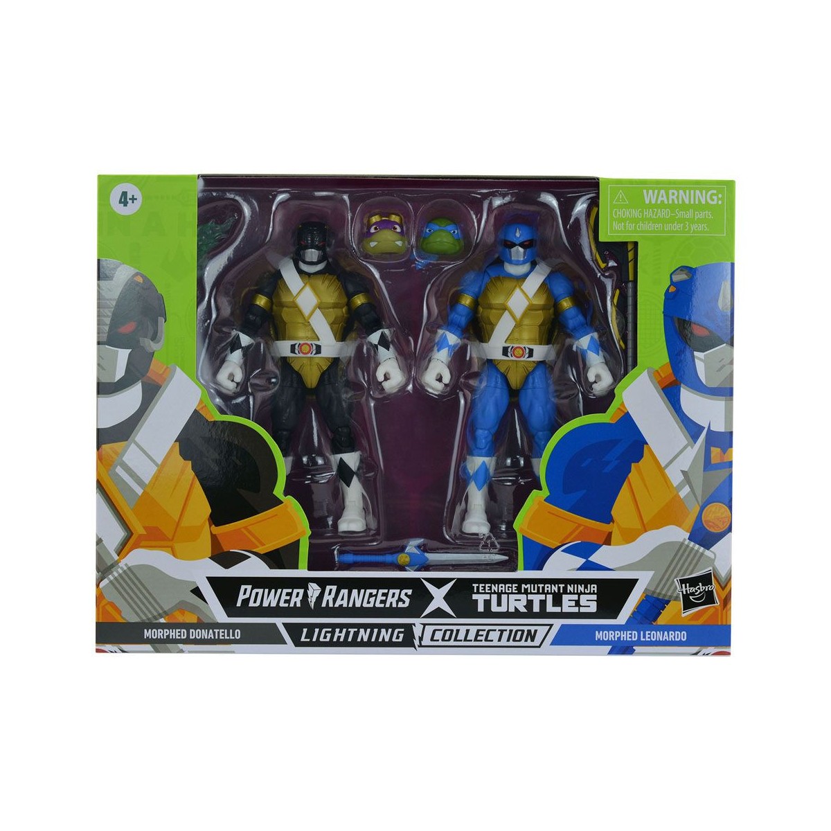 Hasbro - Paquete de 2 DONATELLO Y LEONARDO MORFADOS - Colección Power Rangers Rayo