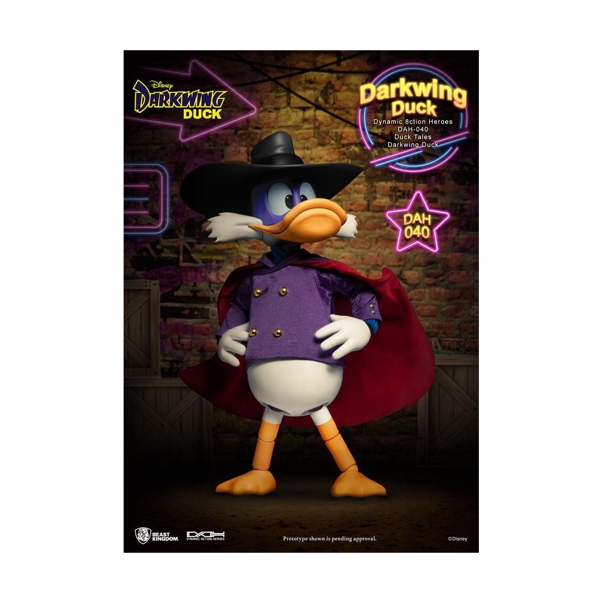 Beast Kingdom Disney Classic Figurine - Darkwing Duck - Dynamic Action Heroes 1/9