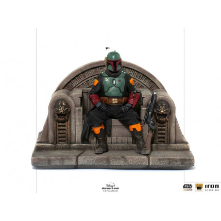 IRON STUDIOS - The Mandalorian - Deluxe Art Scale Boba Fett on Throne 1/10 - The Mandalorian