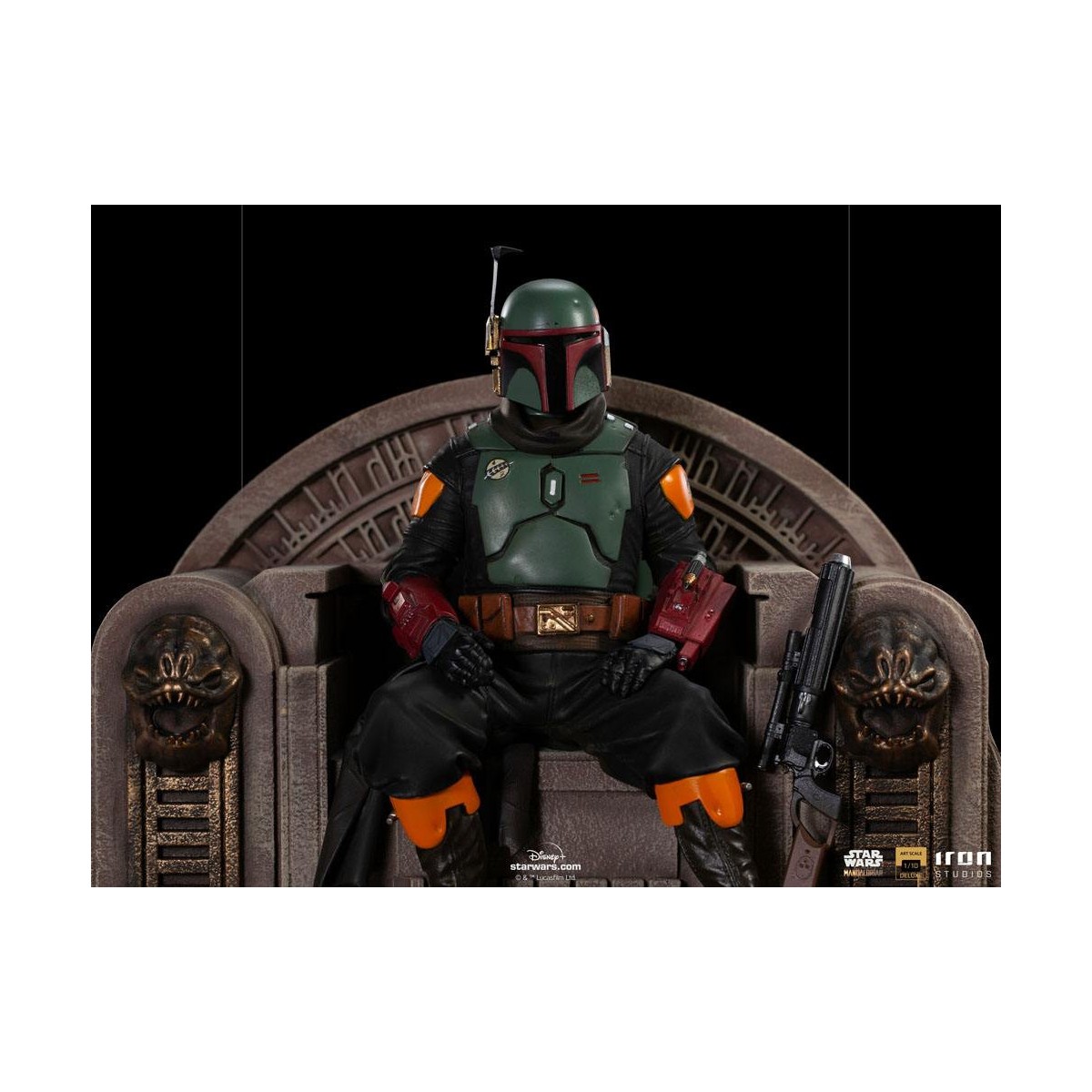 IRON STUDIOS - The Mandalorian - Deluxe Art Scale Boba Fett on Throne 1/10 - The Mandalorian
