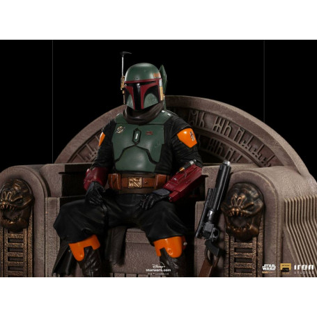 IRON STUDIOS - The Mandalorian - Deluxe Art Scale Boba Fett on Throne 1/10 - The Mandalorian