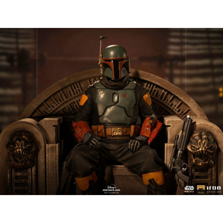 IRON STUDIOS - The Mandalorian - Deluxe Art Scale Boba Fett on Throne 1/10 - The Mandalorian